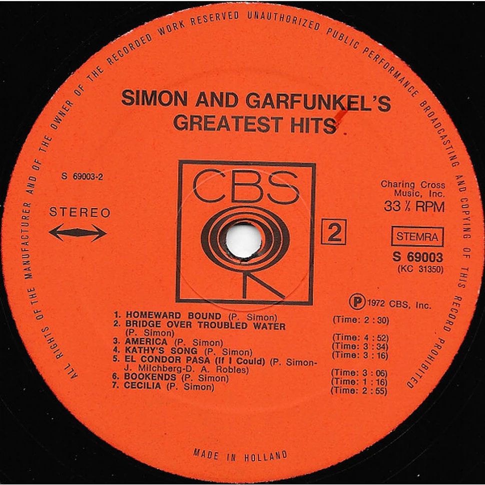 Simon & Garfunkel - Simon And Garfunkel's Greatest Hits