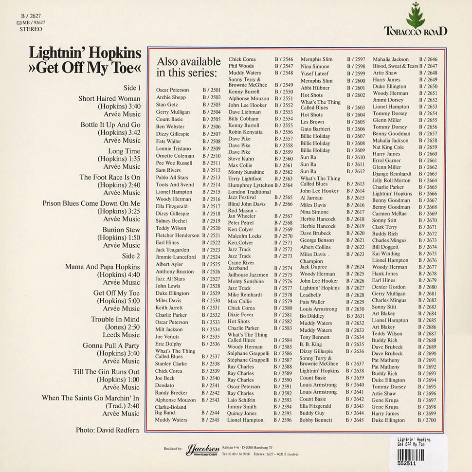 Lightnin' Hopkins - Get Off My Toe