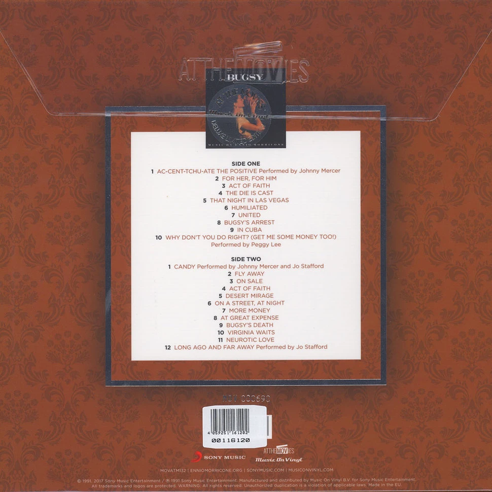 Ennio Morricone - OST Bugsy Colored Vinyl Edition