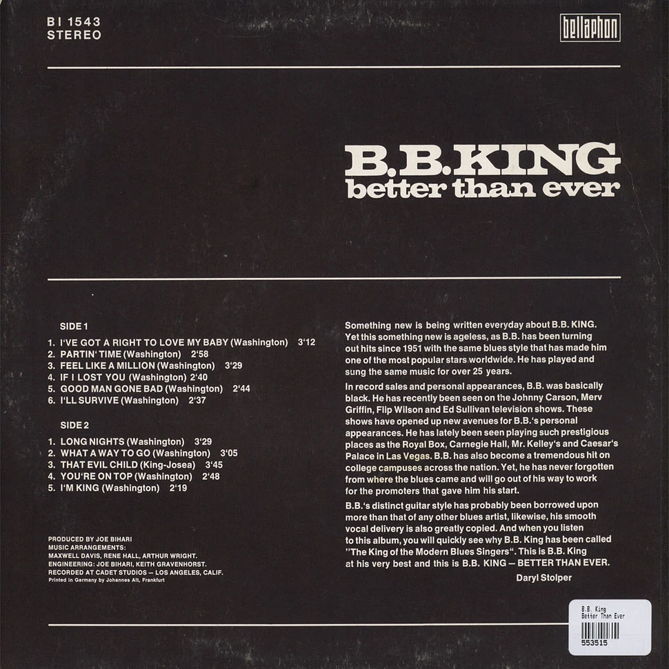 B.B. King - Better Than Ever