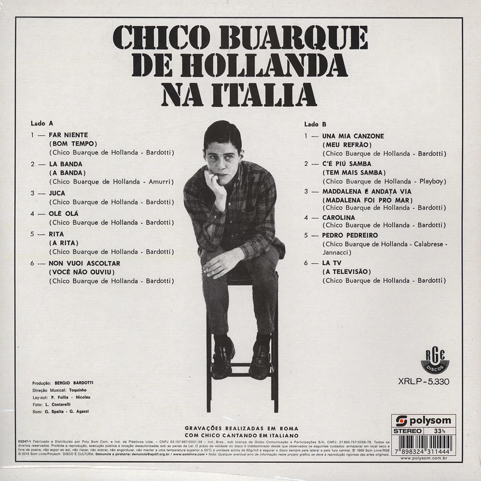Chico Buarque De Hollanda - Na Italia