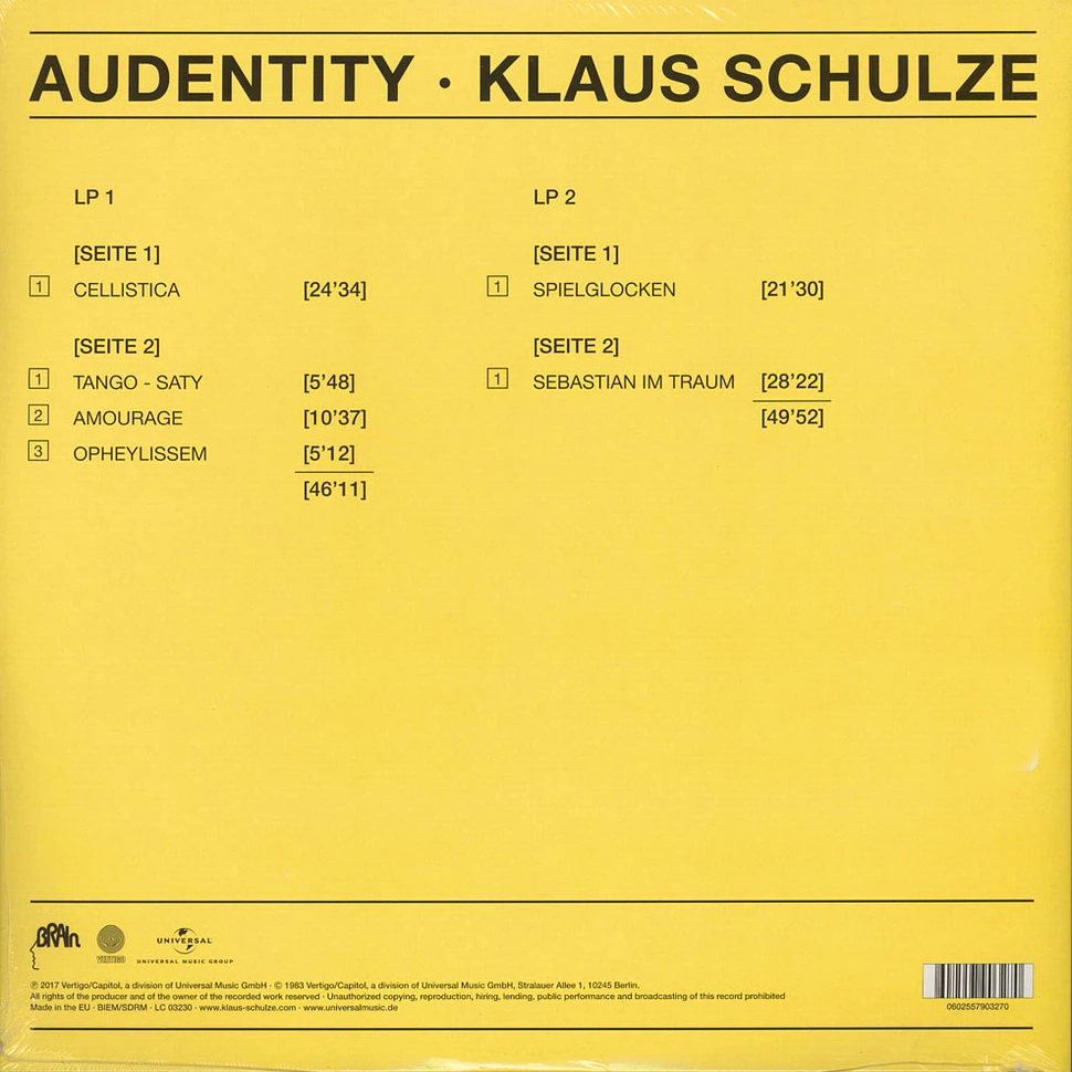 Klaus Schulze - Audentity (2017 Remaster)