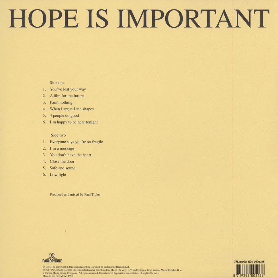 Idlewild - Hope Is Important