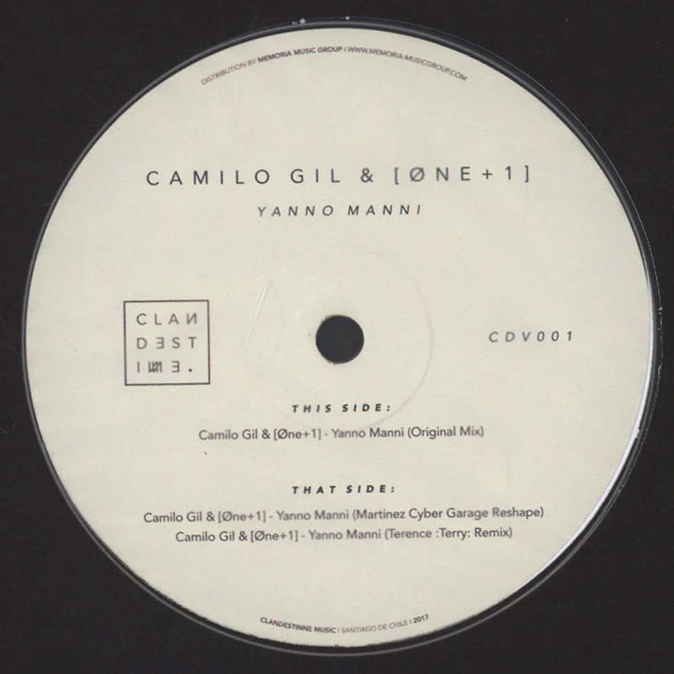 Camilo Gil & One+1 - Yanno Manni EP