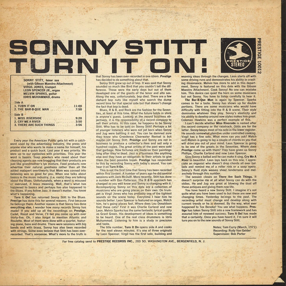 Sonny Stitt - Turn It On!