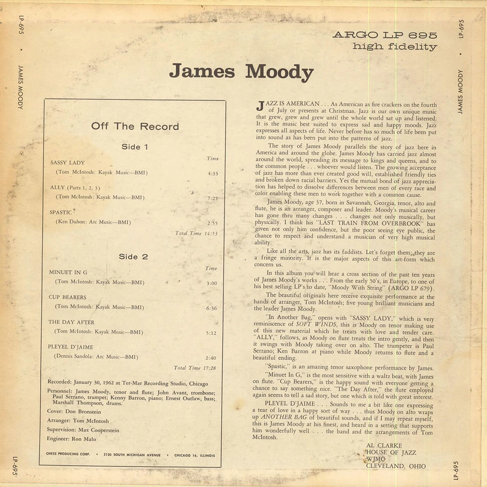 James Moody - Another Bag