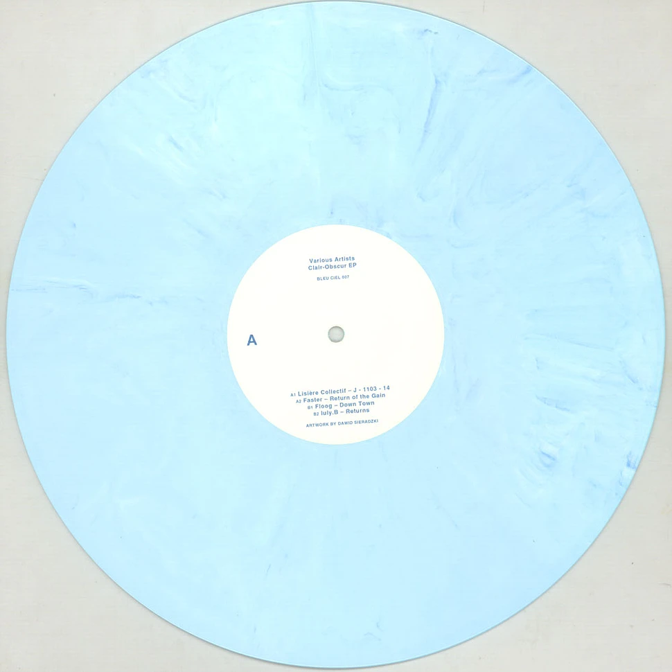 Faster, Lisiere Collectif, Floog & Luly B - Clair-Obscur EP Blue White Marbled Vinyl Edition
