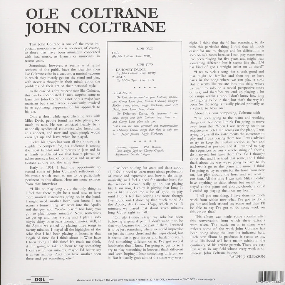 John Coltrane - Olé Gatefold Sleeve Edition