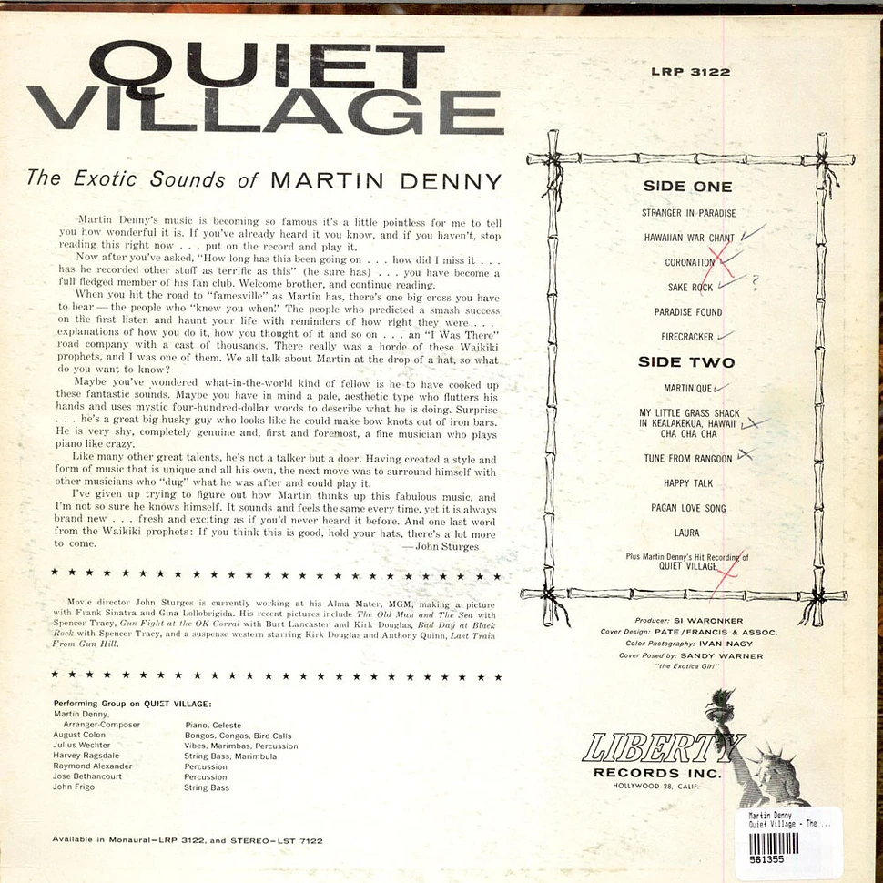 Martin Denny - Quiet Village - The Exotic Sounds Of Martin Denny