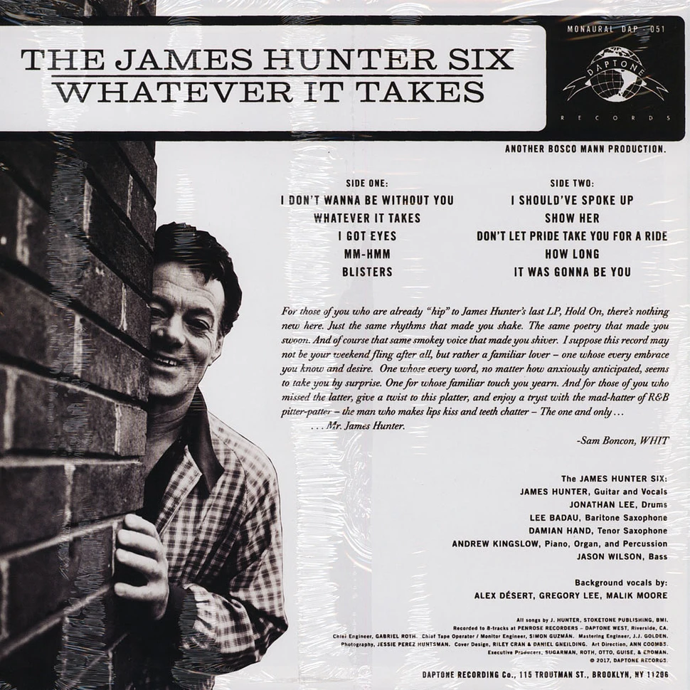 The James Hunter Six - Whatever It Takes Black Vinyl Edition