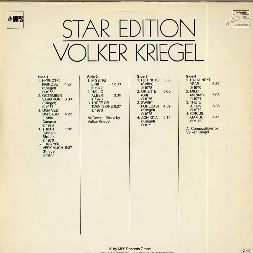 Volker Kriegel - Star Edition