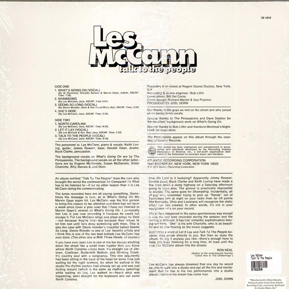 Les McCann - Talk To The People