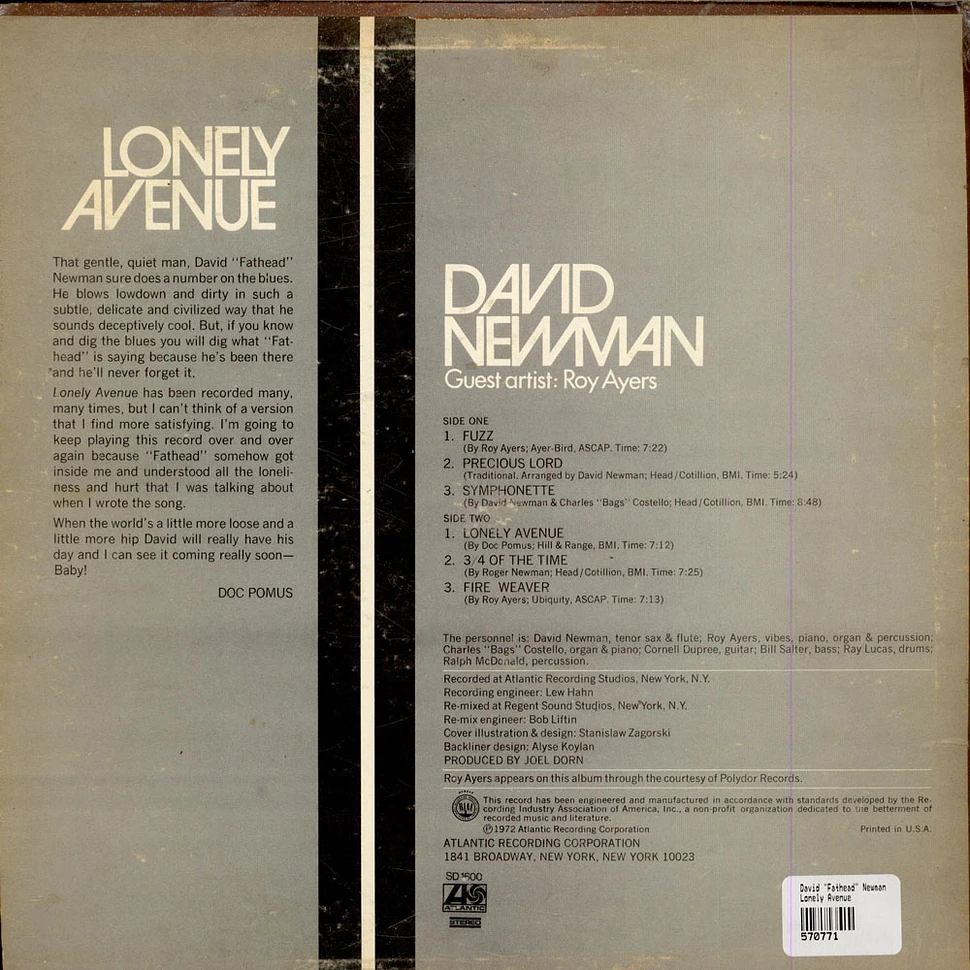 David "Fathead" Newman - Lonely Avenue