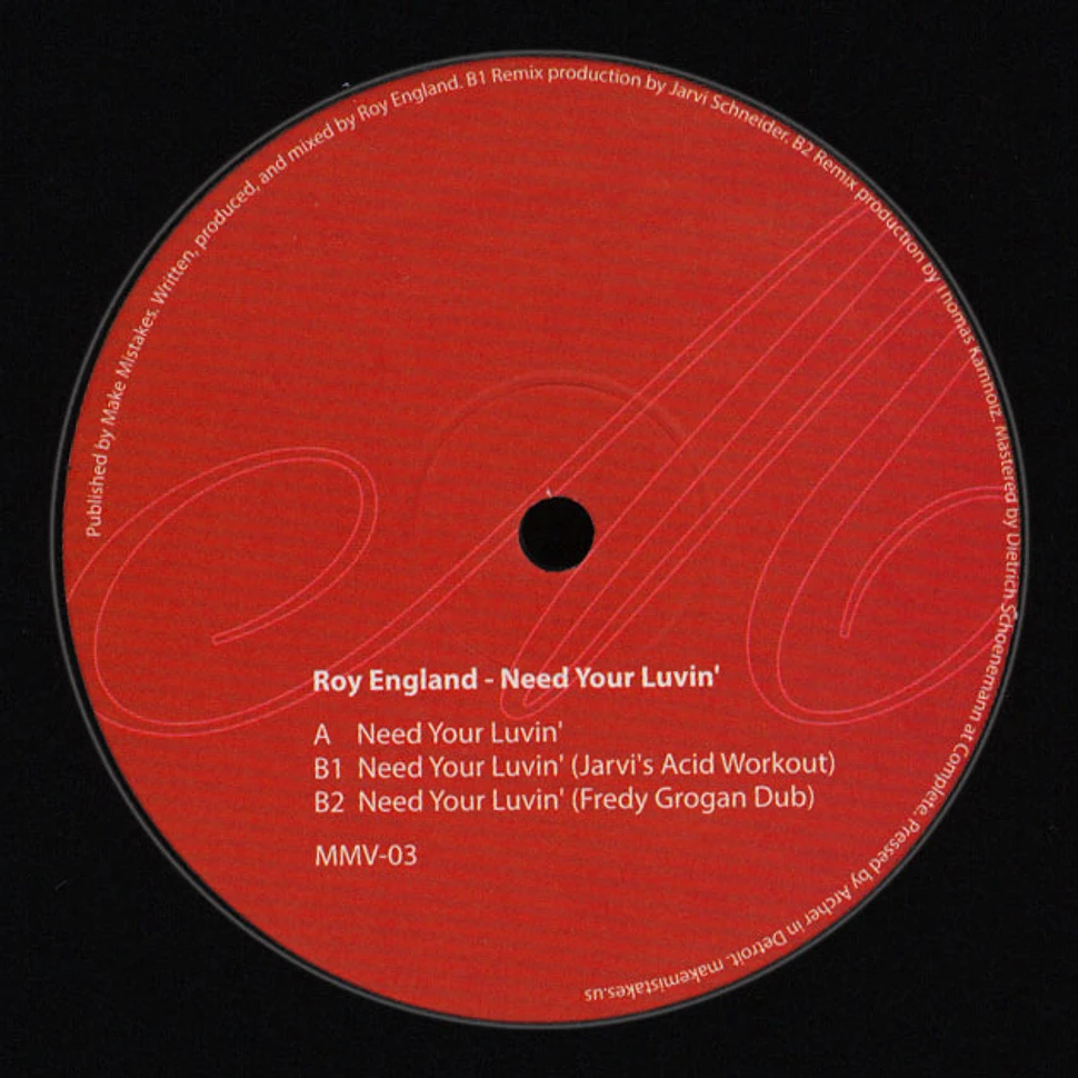 Roy England - Need Your Luvin’