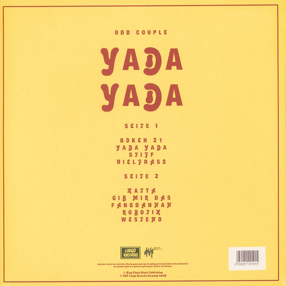 Odd Couple - Yada Yada Black Vinyl Edition