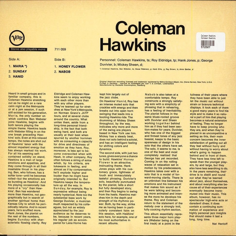 Coleman Hawkins - Coleman Hawkins