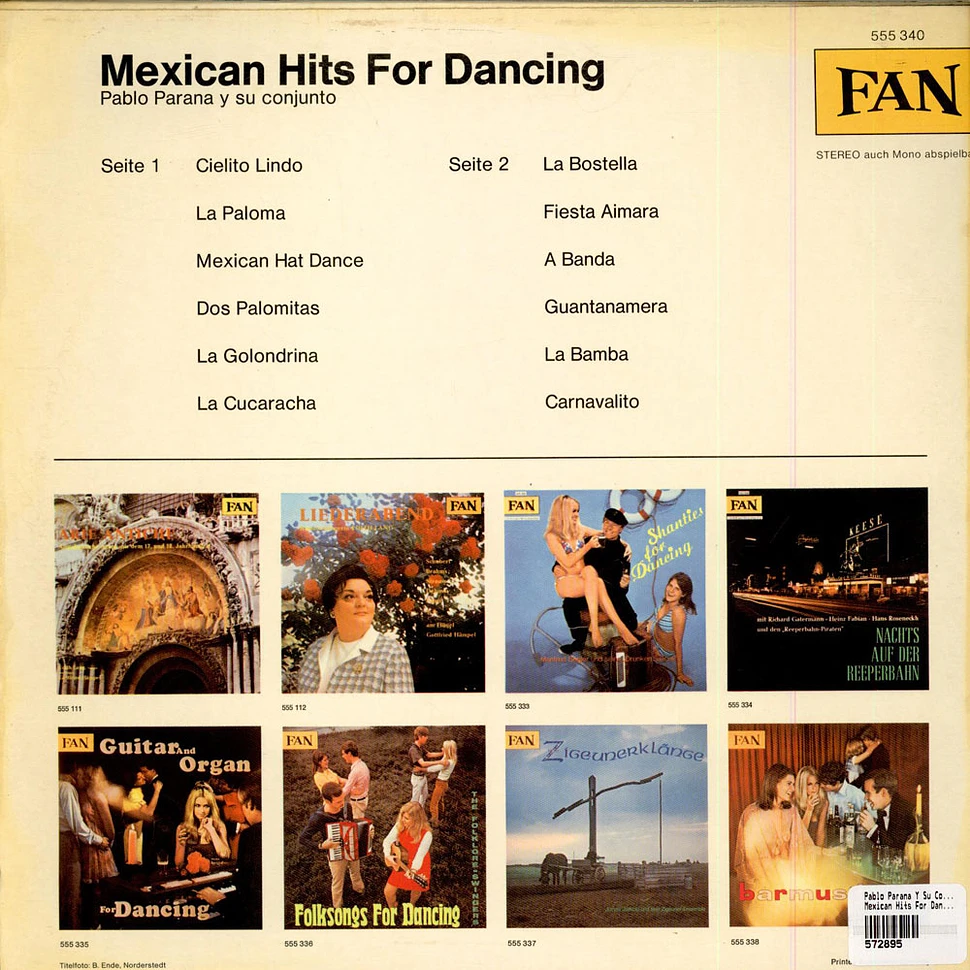 Pablo Parana Y Su Conjunto - Mexican Hits For Dancing