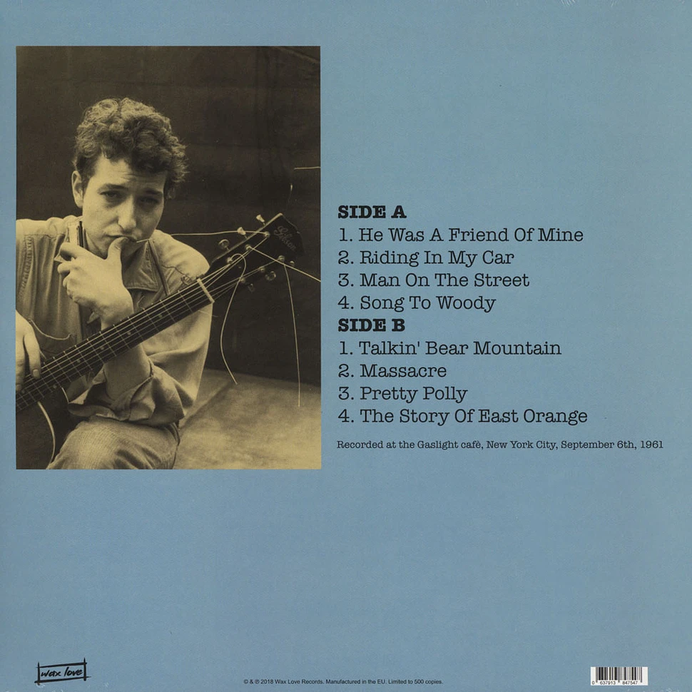 Bob Dylan - Live At The Gaslight NYC 1961