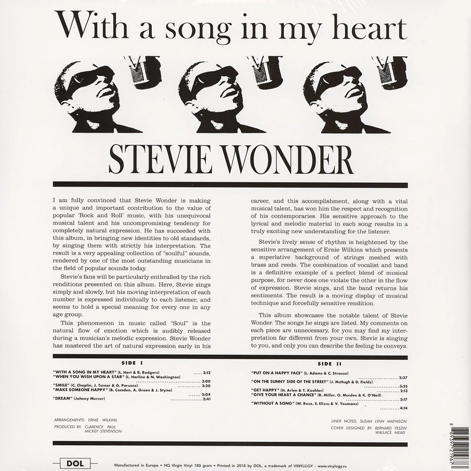 Stevie Wonder - With A Song In My Heart Gatefold Sleeve Edition