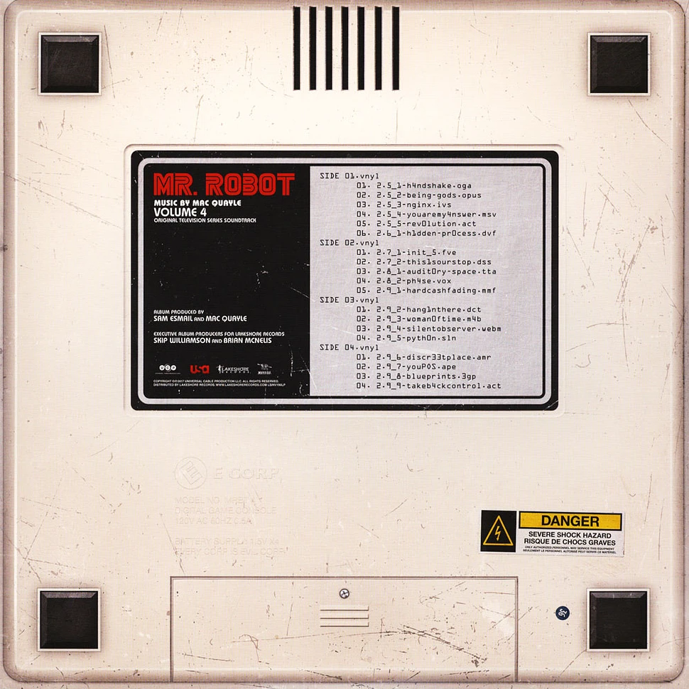 Mac Quayle - OST Mr. Robot Volume 4 Black Vinyl Edition