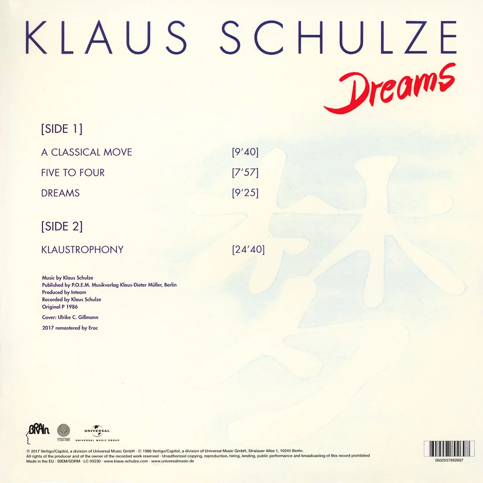 Klaus Schulze - Dreams (2017 Remaster)