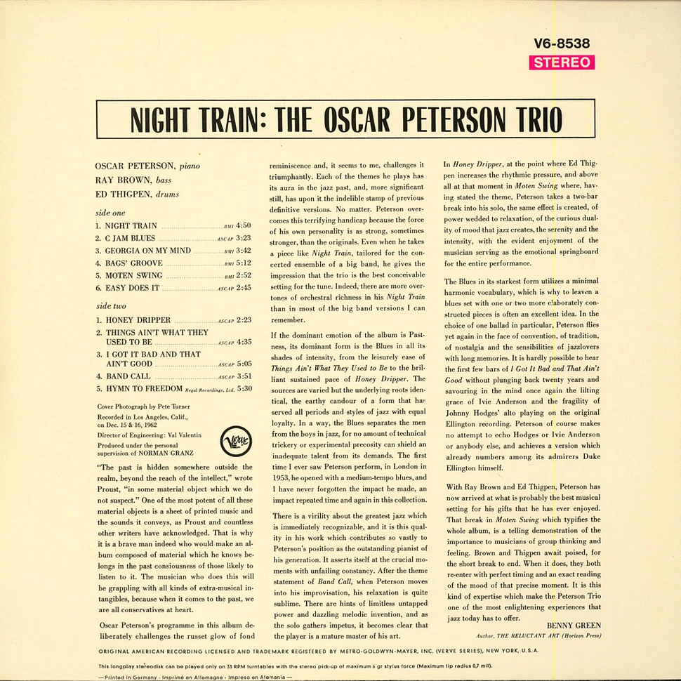 The Oscar Peterson Trio - Night Train