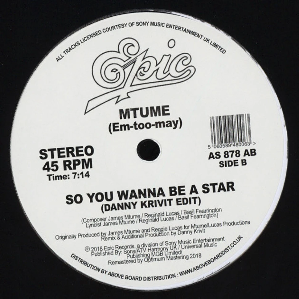 Mtume - So You Wanna Be A Star Danny Krivit Edit