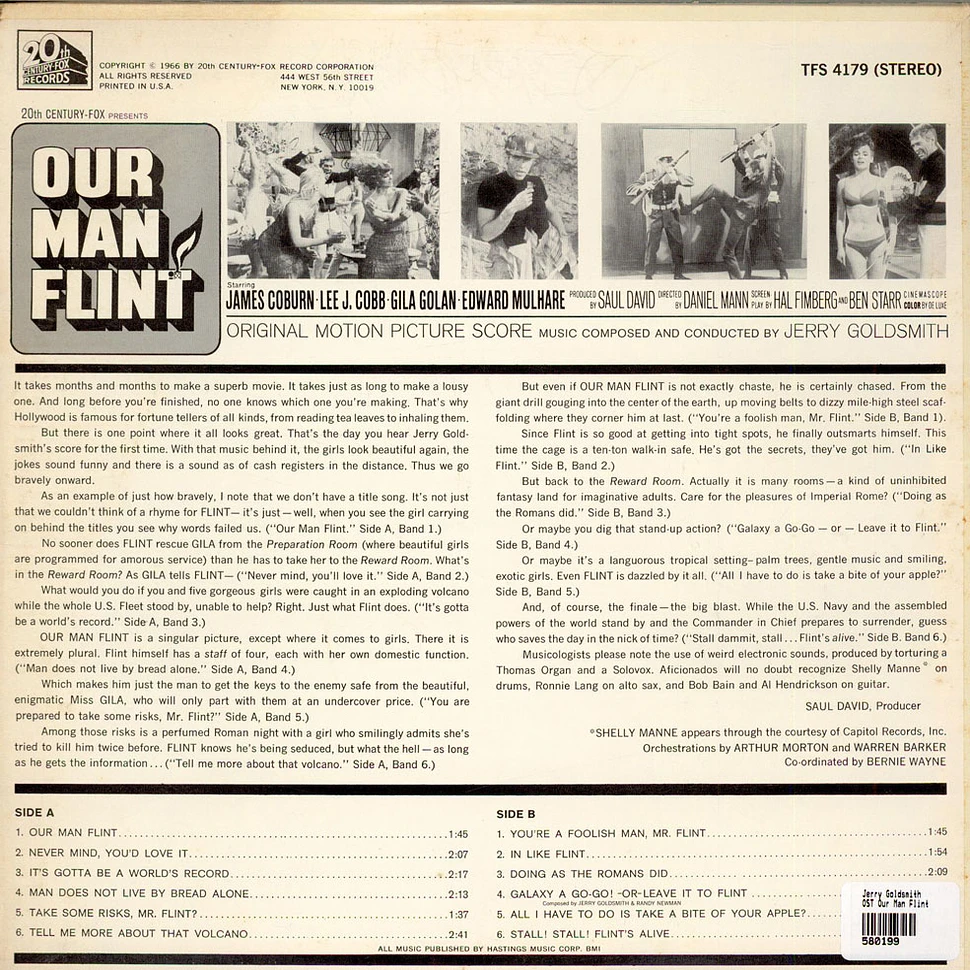 Jerry Goldsmith - Our Man Flint (Original Motion Picture Score)