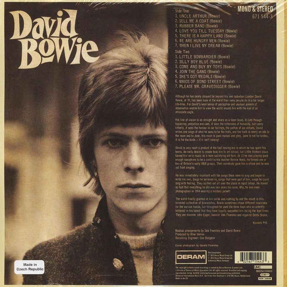 David Bowie - David Bowie Blue & Red Vinyl Edition