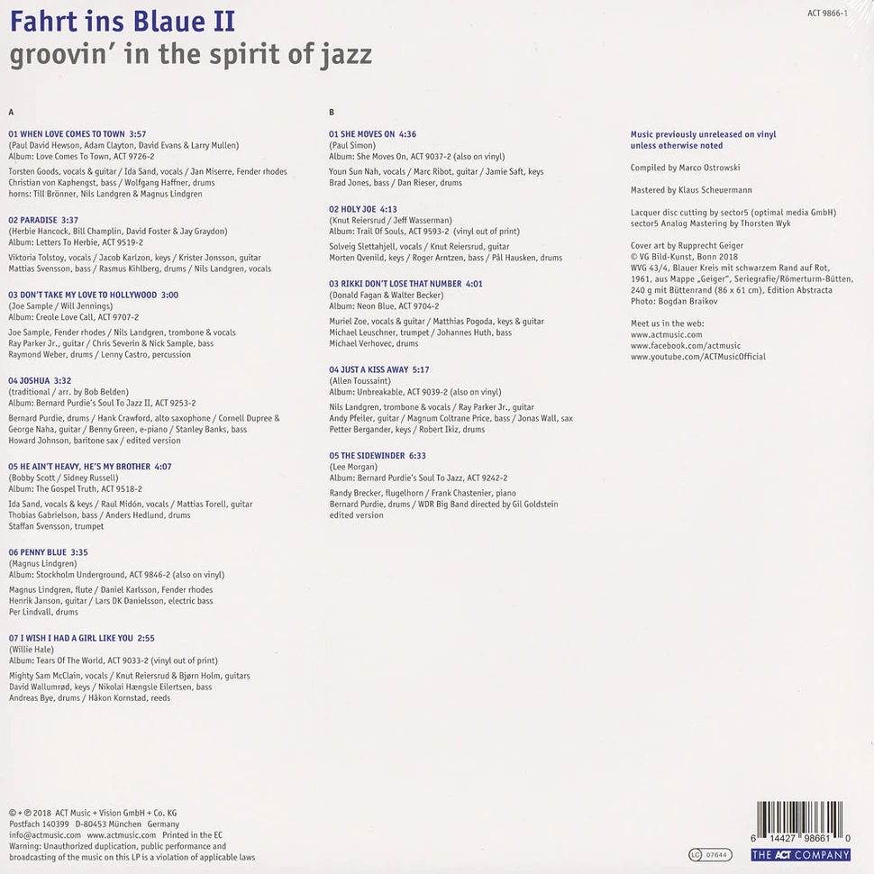 V.A. - Fahrt Ins Blaue II - Groovin' In The Spirit Of Jazz Blue Vinyl Edition