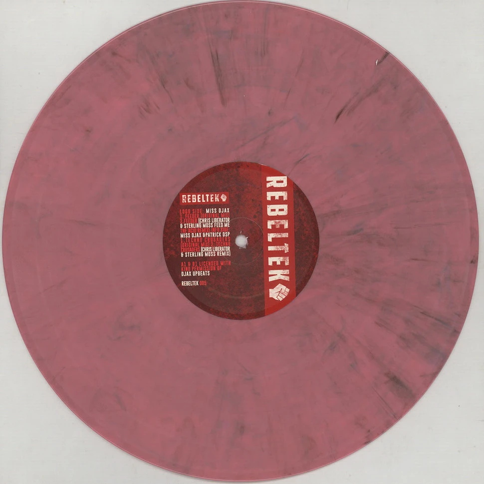 Miss Djax - Feeder / Techno Crusaders Pink & Black Mixed Vinyl Edition