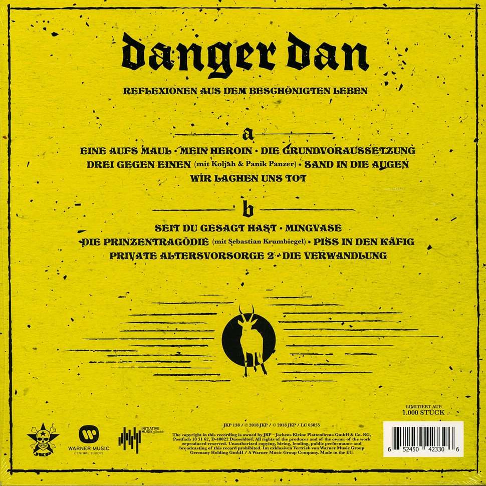 Danger Dan - Reflexionen Aus Dem Beschönigten Leben Yellow Vinyl Edition