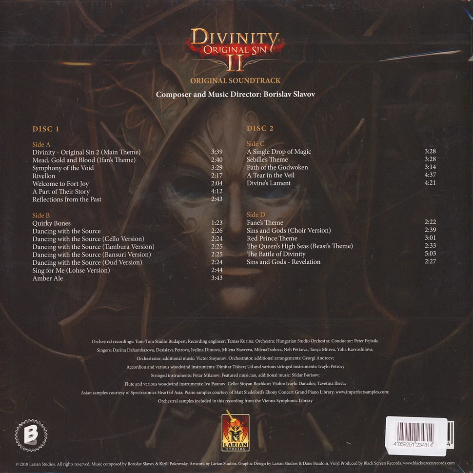 Borislav Slavov - OST Divinity: Original Sin 2 Gold Vinyl Edition