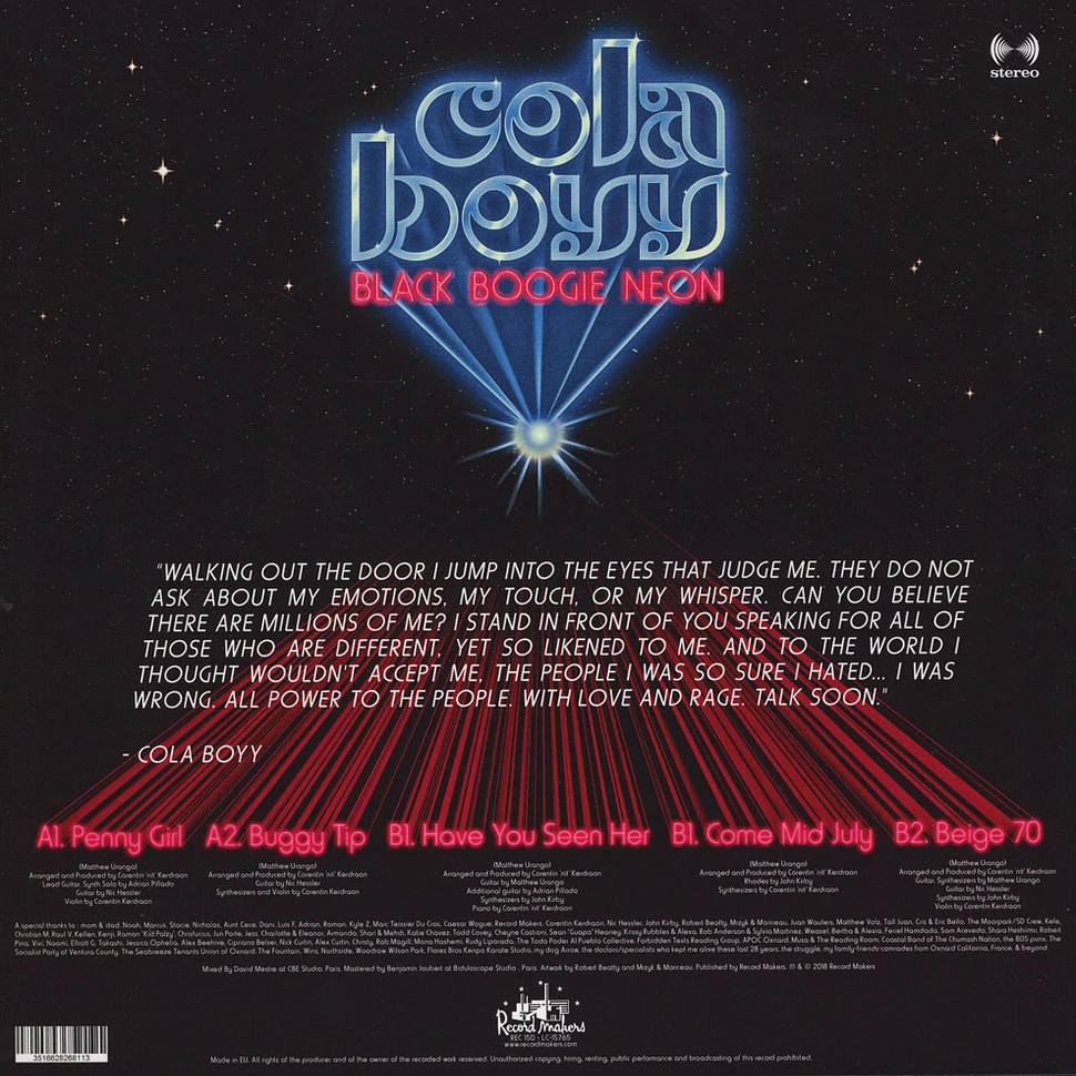 Cola Boyy - Black Boogie Neon