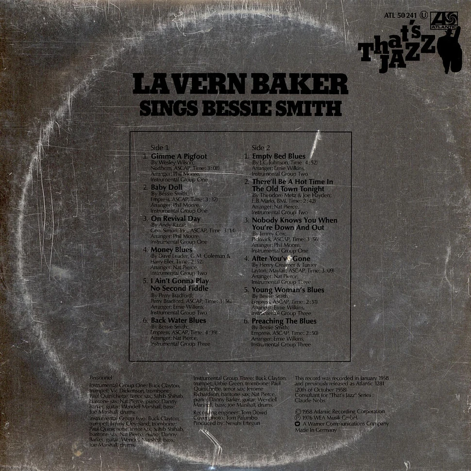 LaVern Baker - Sings Bessie Smith