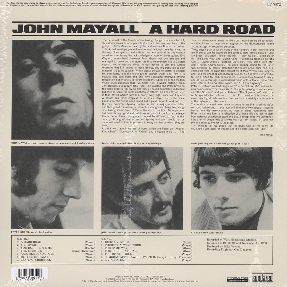 John Mayall & Blues Breakers - Hard Road