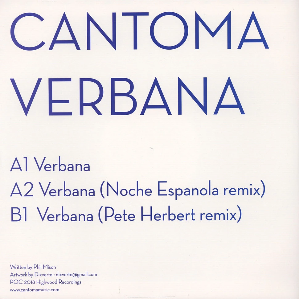 Cantoma - Verbana EP Pete Herbert Remix