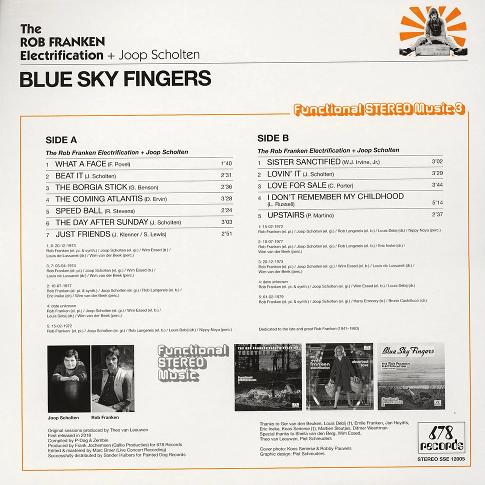 The Rob Franken Electrification & Joop Scholten - Blue Sky Fingers