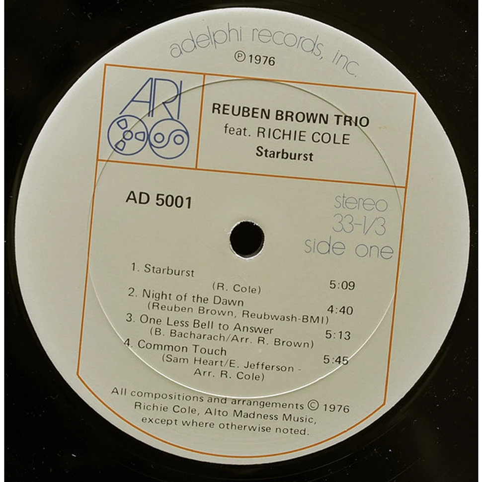The Reuben Brown Trio Featuring Richie Cole - Starburst