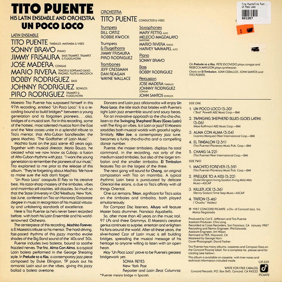 Tito Puente, Tito Puente & His Latin Ensemble - Un Poco Loco
