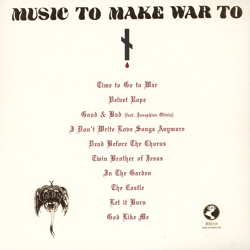 King Dude - Music To Make War To Red Vinyl Edition