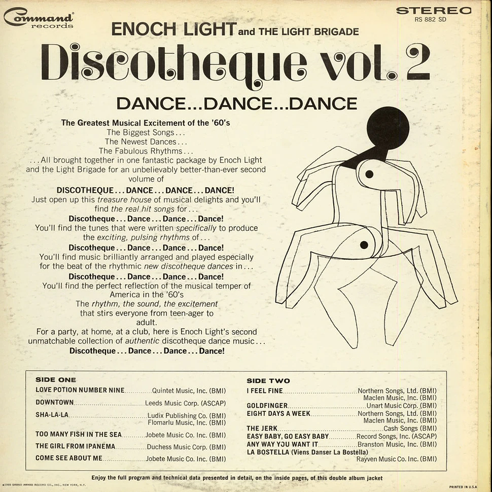 Enoch Light And The Light Brigade - Discotheque Vol. 2: Dance, Dance, Dance