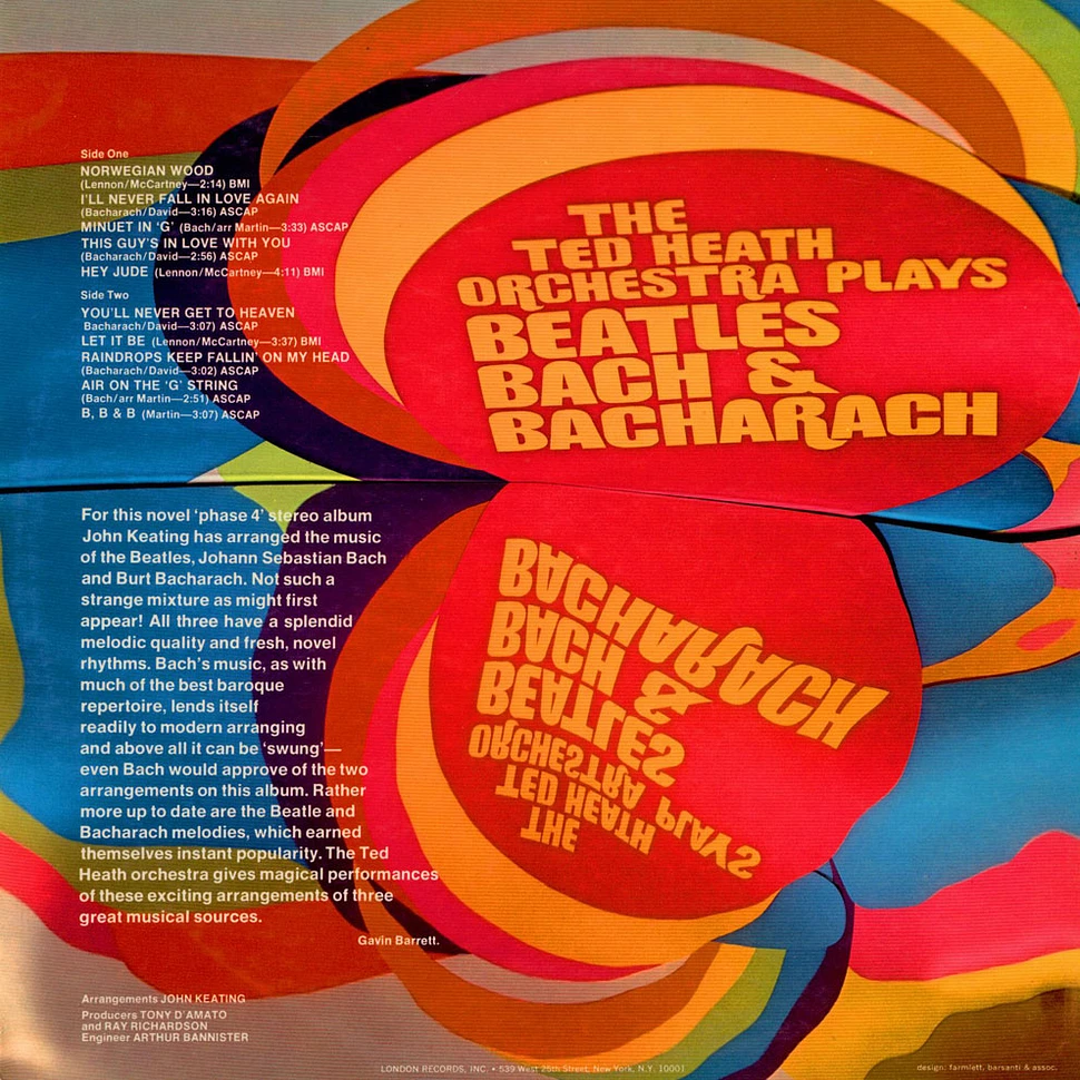 Ted Heath And His Orchestra - The Ted Heath Orchestra Plays Beatles Bach & Bacharach