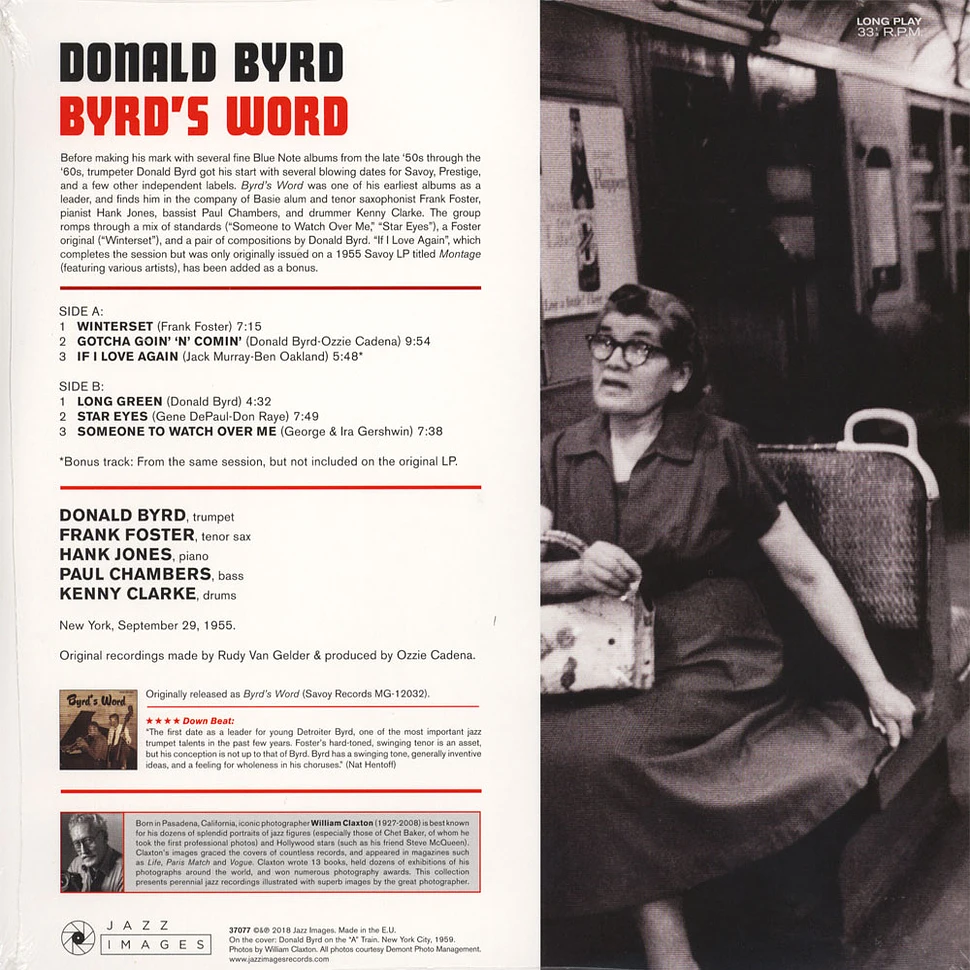 Donald Byrd - Byrd's Word Gatefold Sleeve Edition