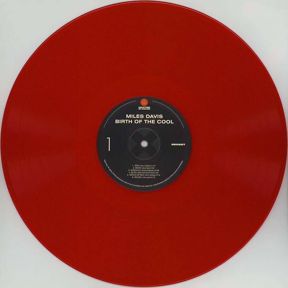 Miles Davis - Birth Of The Cool Transparent Red Vinyl Edition