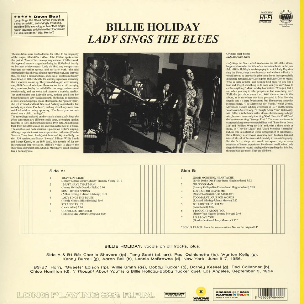 Billie Holiday - Lady Sings The Blues Transparent Yellow Vinyl Edition