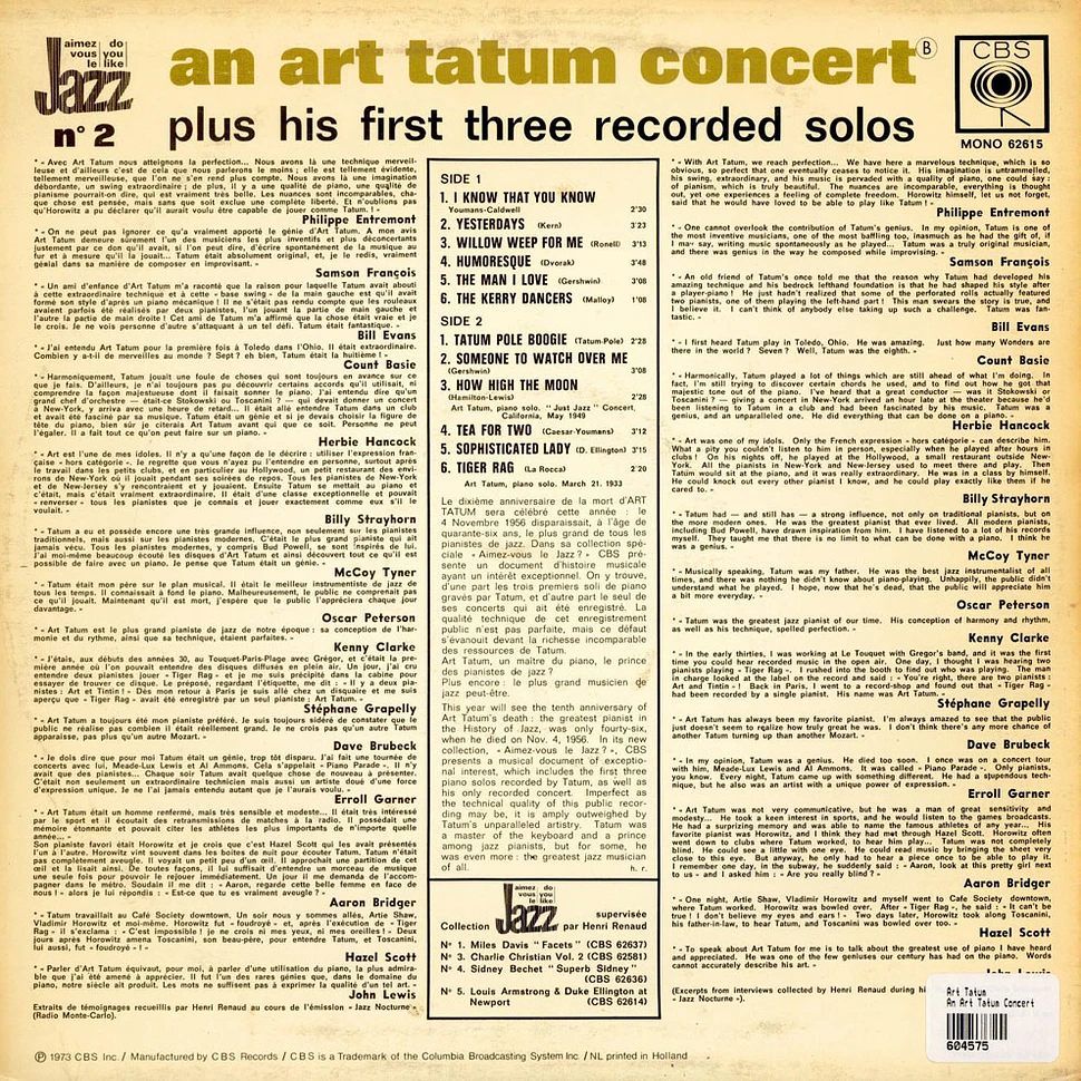 Art Tatum - An Art Tatum Concert