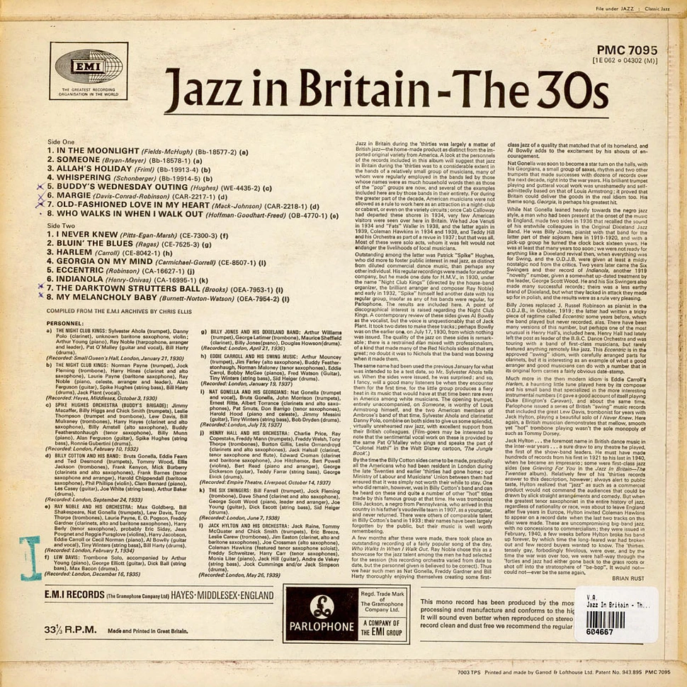 V.A. - Jazz In Britain - The 30's