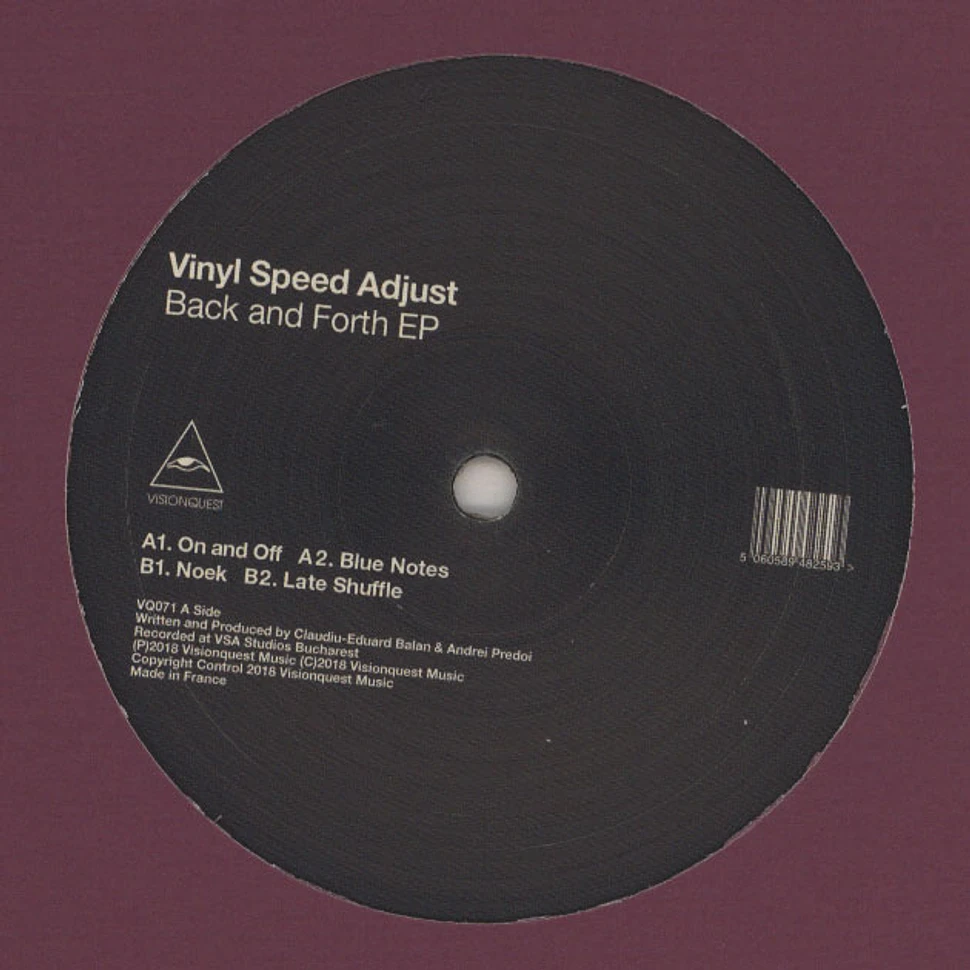 Vinyl Speed Adjust - Back And Forth EP