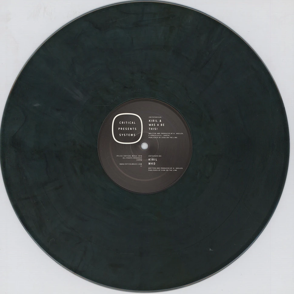 Kiril & Was A Be - Critical Presents: Systems 012 Transparent Grey Marbled Vinyl Edition